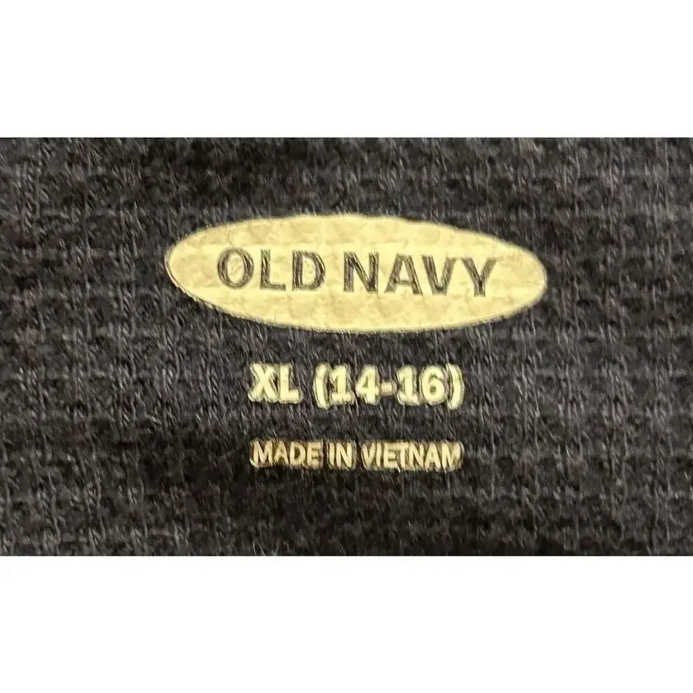 Old Navy Kid Boys Long-Sleeve Waffle Knit Shirt Top Size XL 14/16